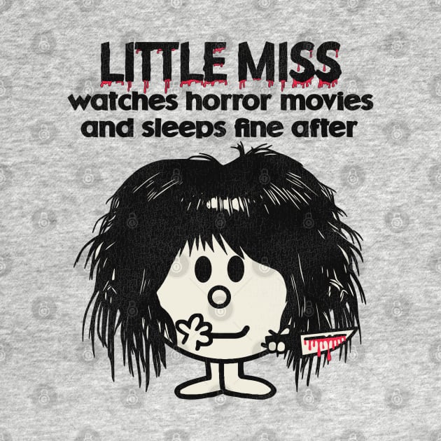 Little Miss Watches Horror Movies by darklordpug